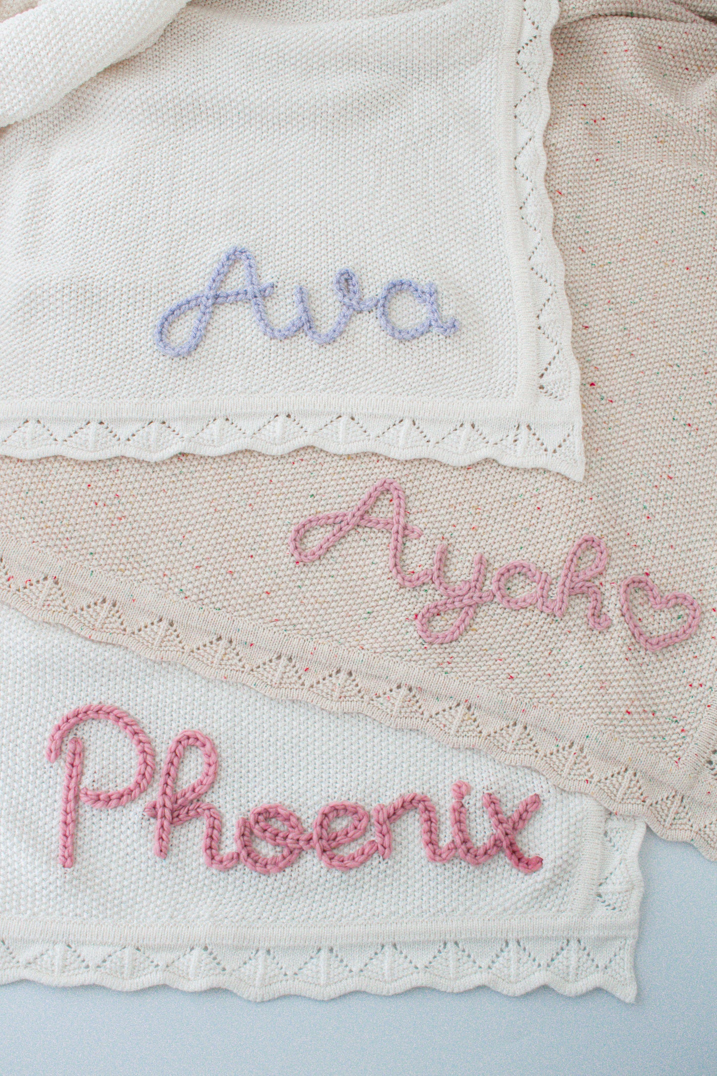 Embroidered baby blanket