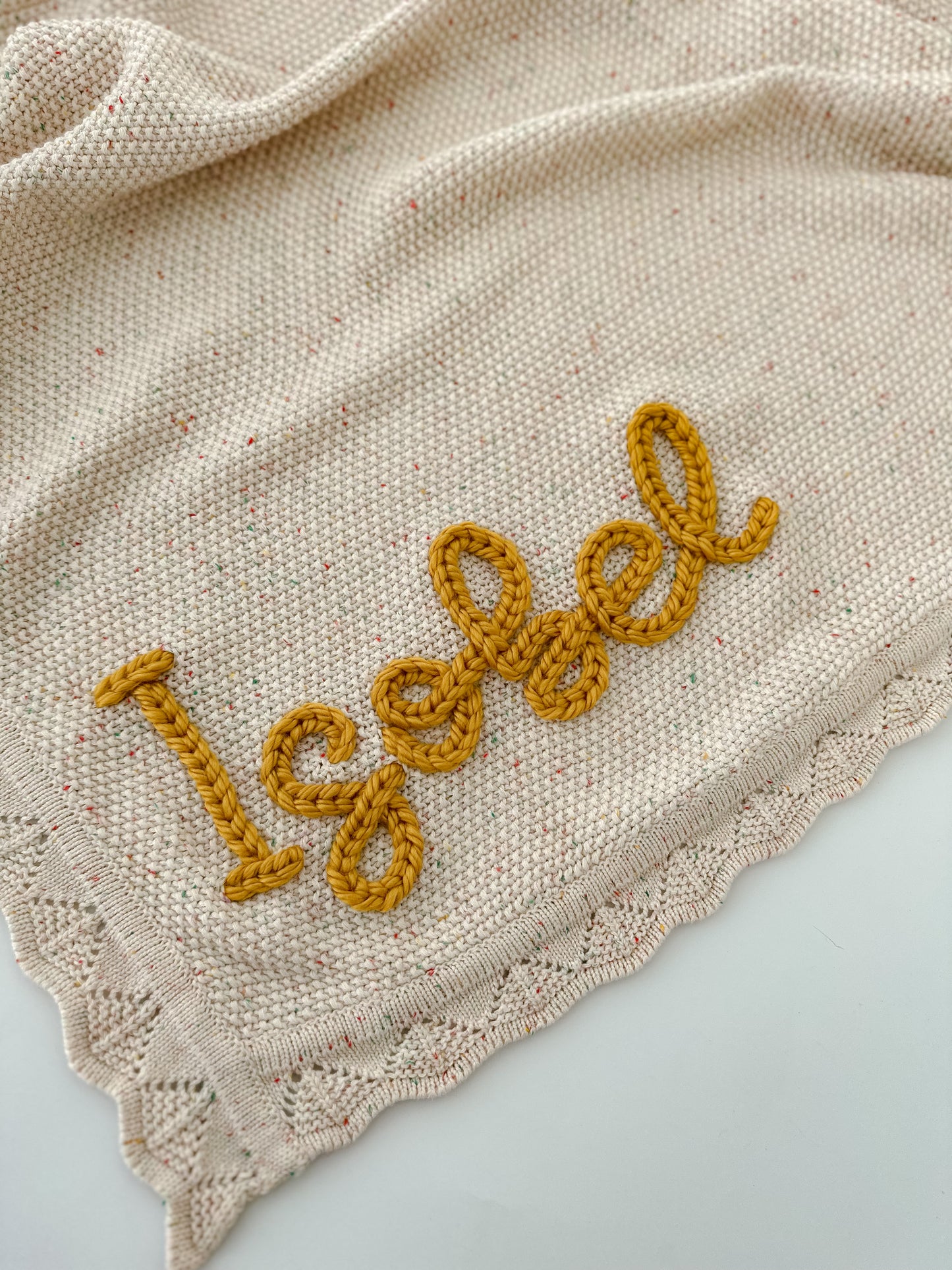 Embroidered baby blanket