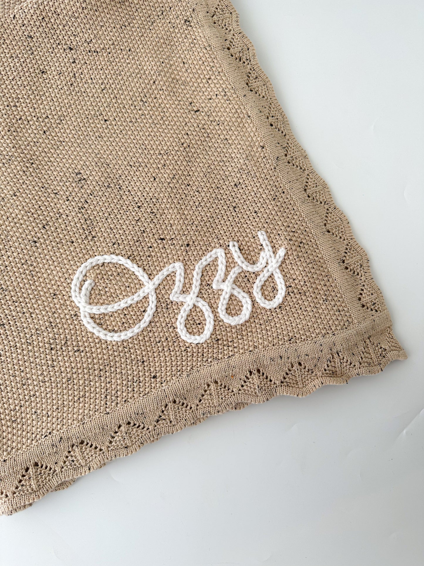 Embroidered baby blanket