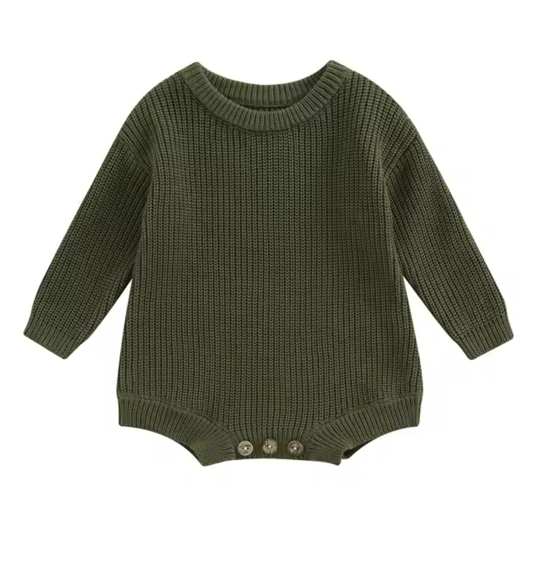 6-12m romper- green